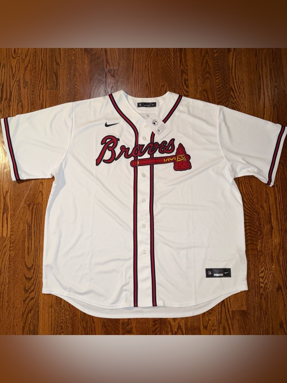 Men’s Nike Atlanta Braves White Home Replica Jersey